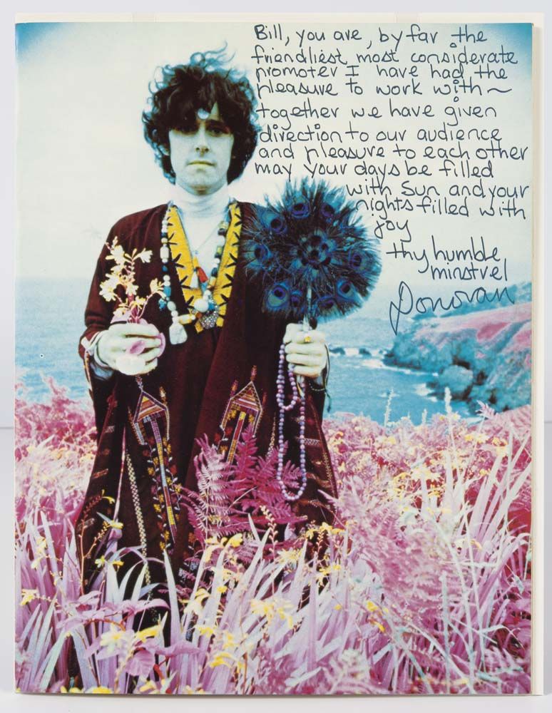 Note from Donovan to Bill Graham, San Francisco, November 1967